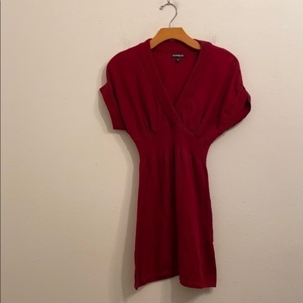 EXPRESS RED SHORT SLEEVE DRESS SIZE XS